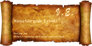 Vesztergom Ernő névjegykártya